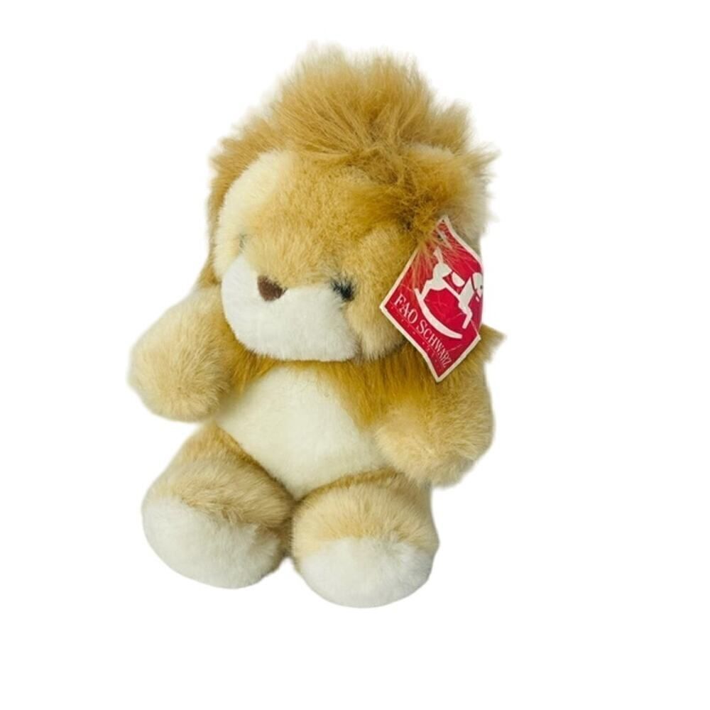 Fao Schwarz Fifth Avenue 8" Lion Plush 1991
